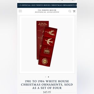 1981 TO 1984 White House Christmas Ornaments